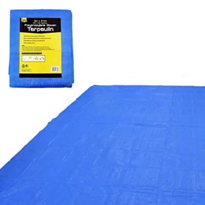 Image of Tool Tech 12730 Polyethylene Woven Tarpaulin Universal Use Blue 10ft x 8ft