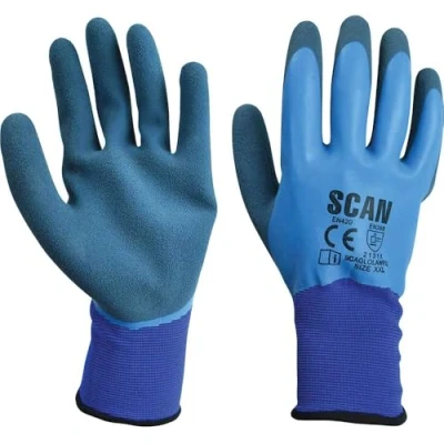 Image of Scan SCAGLOLAWPXX Waterproof Gloves with Latex Palm Size 11