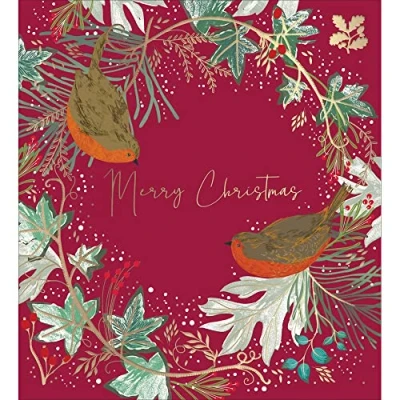 Image of Pack of 5 National Trust Robin Charity Christmas Cards