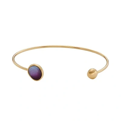 Image of Skagen Bracelet for Women Sea Glass, Length: 165mm, Width: 10.8mm Gold Stainless Steel Bracelet, SKJ1688710