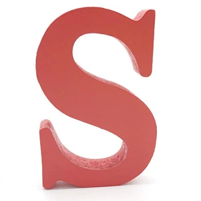 Image of Toifucos Wooden Letters, A Z DIY English Alphabet Craft Ornaments for Home Wedding Birthday Party Decoration Accessories, Red 1 pcs S