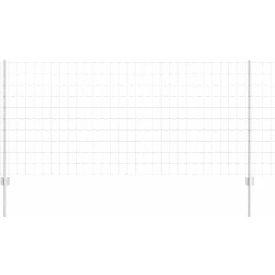 Image of vidaXL Euro Fence with 10 U Posts Silver 1x10 m Steel