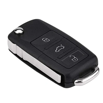 Image of Remote Key Fob, Qiilu 3 Button Flip Car Control Fob Case 433Mhz ID48 Chip for Seat Skoda 1k0959753G