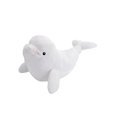 Image of Wild Republic Ecokins Beluga Whale, Stuffed Animal, 12 inches, Gift for Kids, Plush Toy, Made from Spun Recycled Water Bottles, Eco Friendly, Child’s Room Décor