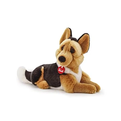 Image of Trudi Rusty 22324 Classic Plush Toy Shepherd Dog Approx. 35 cm Long, Size M, Soft with Materials and Realistic Details, Washable, Cuddly for Children