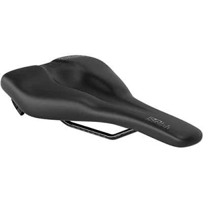 Image of SQlab Unisex Adult 610 Ergolux Active 2.1 Trekking MTB Tour &amp; Travel Bicycle Saddle Black, 16 cm
