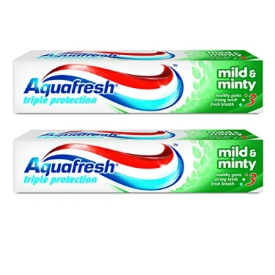 Image of Aquafresh Mild &amp; Minty with Sugar Acid Protection 125ml (Pack of 2)
