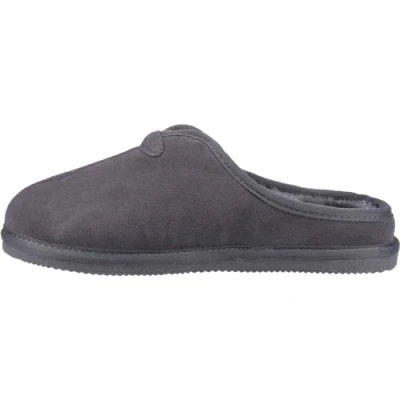 Image of Hush Puppies Men&#039;s Conrad Slippers, Grey, 11 UK