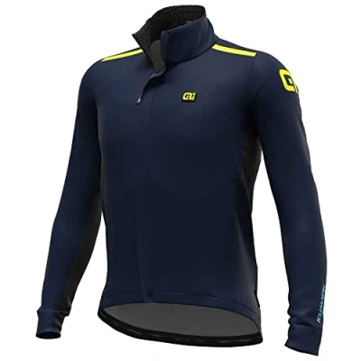 Image of Alé Cycling Men&#039;s Klimatik K Tornado 2.0 Jacket, Navy Blue, S