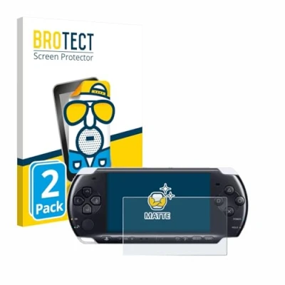 Image of brotect Screen Protector Anti Glare compatible with Sony PSP 3000 (2 Pack) Matte, Fingerprint Protection Film