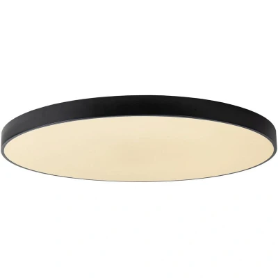 Image of Unar Modern Flush Ceiling Light Ø 80cm LED Dim. 1x80W 2700K 3 StepDim Black