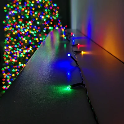 Image of 2 Pack of 400 LED 40m Premier Christmas Indoor Outdoor Multi Function Battery Operated String Lights with Timer in Multicoloured
