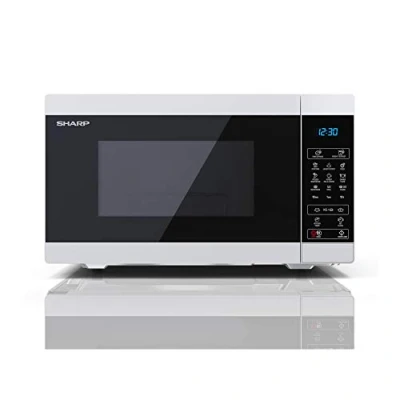 Image of SHARP YC MG252AU W 25 Litre 900W Digital Microwave with 1000W Grill, 11 power levels, ECO Mode, defrost function, LED cavity light White