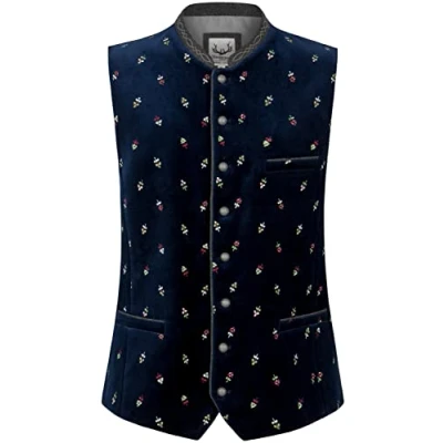 Image of Stockerpoint Men&#039;s Vittorio Traditional Waistcoat, Indigo, 48