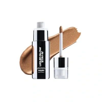 Image of Sacheu Liquid Glow STAY N Highlighter &amp; Illuminator Makeup — 30ml Long Lasting Luminous Lightweight Dewy Finish, Golden Hour