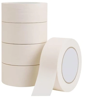 Image of 5 Rolls Of 50mm X 50m Masking Tape Multipurpose Painters Tape, Indoor Painting Paper Diy Use Walls, Crafts &amp; Decorators Tools