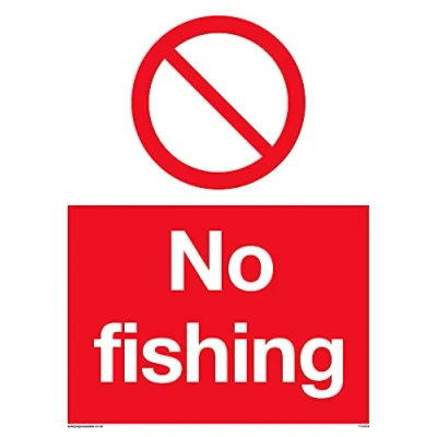 Image of Pack of five No Fishing Sign 150x200mm A5P