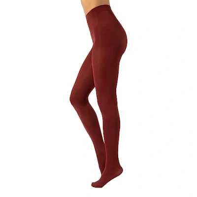 Image of CALZITALY Opaque Microfiber Colour Tights Comfortable Colored Pantyhose S, M, L, XL, XXL, 3XL, 4XL 80 DEN Made in Italy (XXL, Garnet Red)