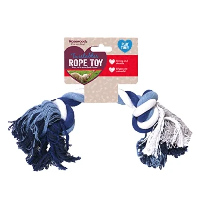 Image of Rosewood Tug Bone Rope Toy For Dogs, Medium