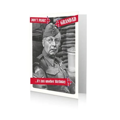 Image of Danilo Promotions Dad&#039;s Army Official Birthday Card, Don&#039;t Panic Grandad…It&#039;s Just Another Birthday!, Multi, DA008