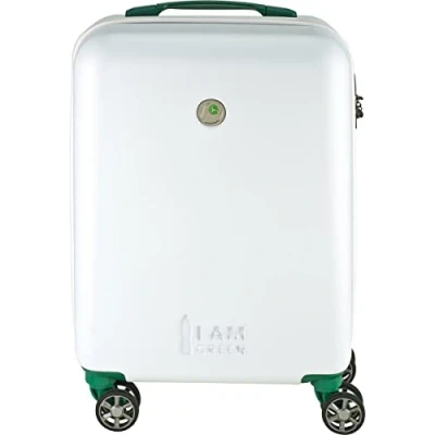 Image of Princess Traveller Atlantic I AM Green Collection Suitcase, White, Koffersatz, Hard Shell Trolley with Swivel castors