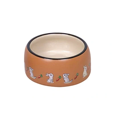 Image of Nobby Rodent Ceramic Rabbit Feeding Trough, Diameter 12 x 5 cm, 0.25 L, Pack of 1
