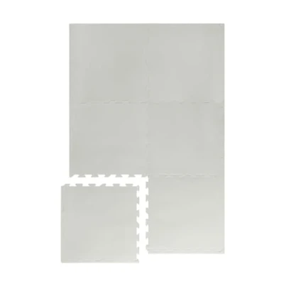 Image of 3 Sprouts Baby Play Mat Kids Foam Puzzle with Interlocking Tiles for Area, Playroom Safe, Non Toxic EVA Soft Floor Mats Fun Design Grey
