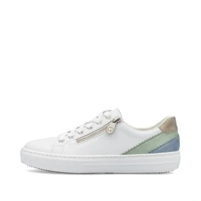 Image of Rieker Women Lace Up Shoes L59L1, Ladies Comfort (White 80, UK Footwear Size System, Adult, Women, Numeric, Medium, 5)