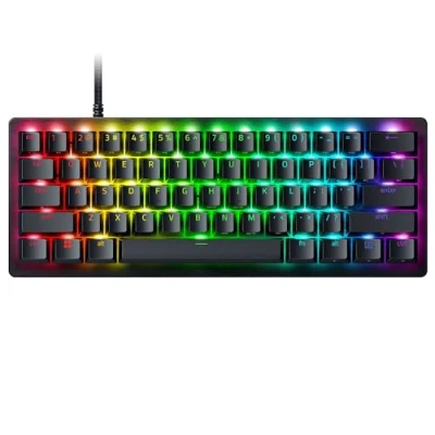 Image of Razer Huntsman V3 Pro Mini 60% Analog Optical Esports Keyboard Snap Tap &amp; Rapid Trigger (Analog Switches Gen 2, Quick Onboard Adjustments, Multi function Dial) US Layout Black