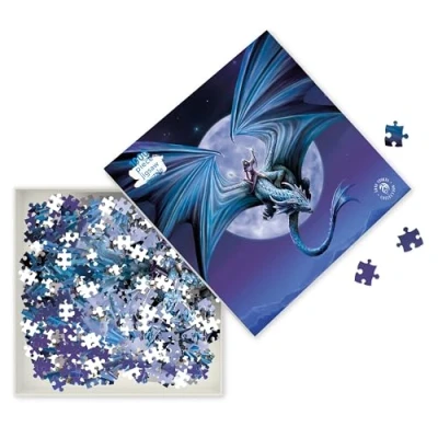 Image of 1000 Piece Jigsaw Puzzles for Adults &amp; Teens Anne Stokes: Moonstone Paperback Art Sturdy, Colourful, Challenging Square Box Puzzle Set by Flame Tree Publishing