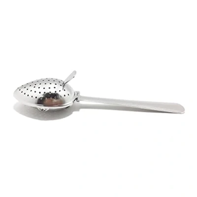 Image of Stainless Steel Tea Infusers for Loose Strainer Silver Leaf Steeper Mesh Infuser Filter Spoon
