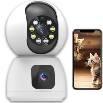 Image of EatPitaya Smart Indoor Pan for Home Security Camera 1080p HD 360 Dog Baby Monitor Elder 2 Way Audio Night Vision Cloud &amp; SD Card Storage Pet with Phone App (K12)