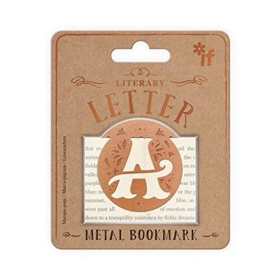 Image of Literary Letters Metal Bookmark Letter A