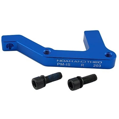 Image of Aluminium Alloy 6061 Disc Brake Adapter Rear 203mm INTERNATIONAL STANDARD / IS Frame to POST MOUNT PM Caliper BLUE compatible with all brands such as SHIMANO, TEKTRO, MAGURA, AVID etc.