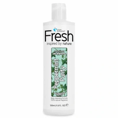 Image of GROOM PROFESSIONAL FRESH Peppermint Purify Dog Shampoo Natural Deep Cleansing for Dogs Adds Condition &amp; Shine to Coat Cleans and Moisturises Revitalising Formula, 350ml
