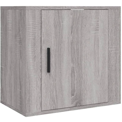 Image of vidaXL Wall mounted Bedside Cabinet Grey Sonoma 50x30x47 cm