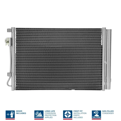 Image of 976061R000, 976061R050, 976061S000, 976064L000 Condenser NISSENS 940243 with dryer Aluminium 553mm R1234yf HYUNDAI: i20 I Hatchback, Veloster