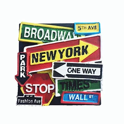 Image of New York USA Fridge Magnet Souvenir Collection, Home &amp; kitchen Decoration Magnetic Sticker America Refrigerator