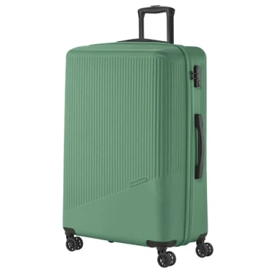 Image of travelite 4 wheel hard shell suitcase large 96 litres, luggage series BALI: ABS trolley with TSA combination lock, 77 cm
