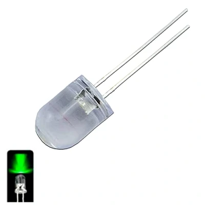 Image of UMTMedia® 50 x Green 10mm Ultra Bright LEDs Clear LED Bulb