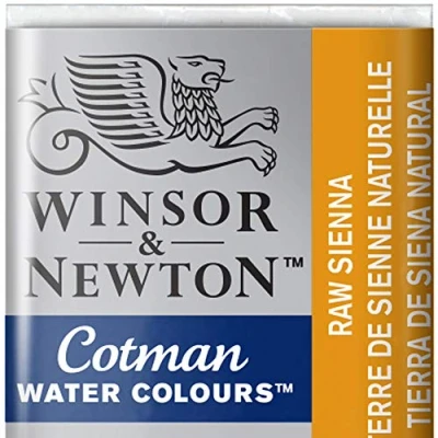 Image of Winsor &amp; Newton Cotman Watercolour Paint Half Pan Raw Sienna 552
