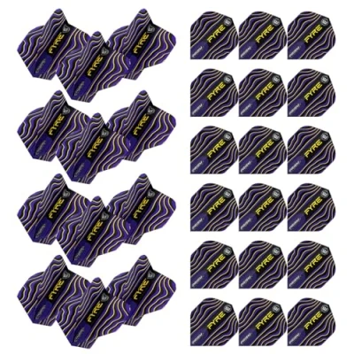 Image of WINMAU Prism Alpha Fyre Black, Blue &amp; Yellow dart flights 10 sets per pack (30 in total)