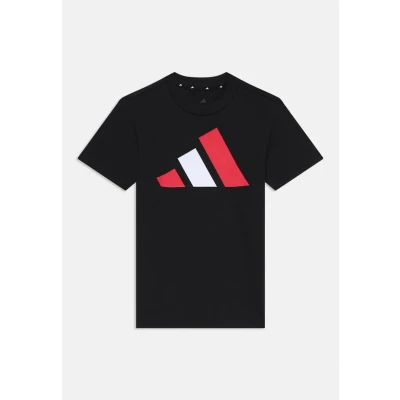 Image of adidas Unisex Kids Essentials 3 Stripes T Shirt, Pure Ruby/Black, 11 12 Years