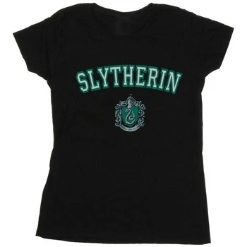 Image of Harry Potter Women&#039;s Slytherin Crest T Shirt Black Large