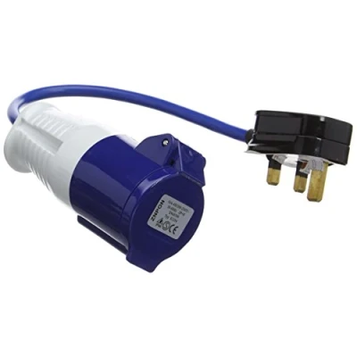 Image of Powermaster 13A 16A Fly Lead Converter Plug to Socket
