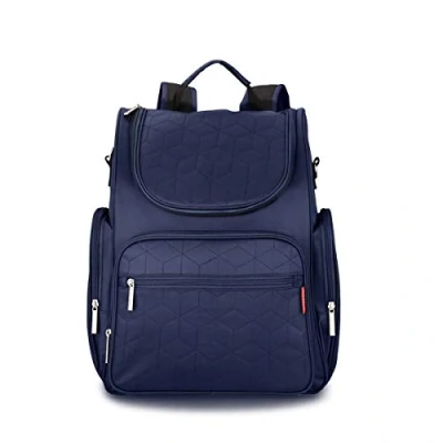 Image of SONARIN Multifunction Baby Nappy Changing Backpack with Mat and Stroller Strap,Diaper Bag,Travel Organizer,Waterproof, Large Capacity, Stylish Durable(Dark Blue)
