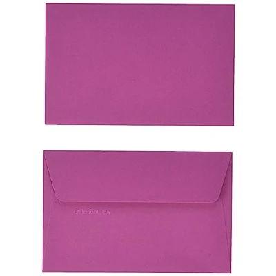 Image of Clairefontaine Ref 5761C Pollen Adhesive Envelopes (Pack of 20) 90 x 140mm Sized, 120gsm Paper, Printer Compatible, Acid Free, Strip for Easy Seal Raspberry
