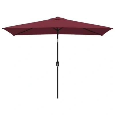 Image of vidaXL Garden Parasol with Metal Pole 300x200 cm Bordeaux Red