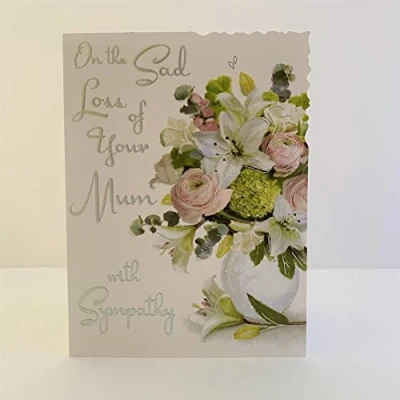 Image of Jonny Javelin On The Sad Loss of Your Mum Sympathy Card Vase Flowers