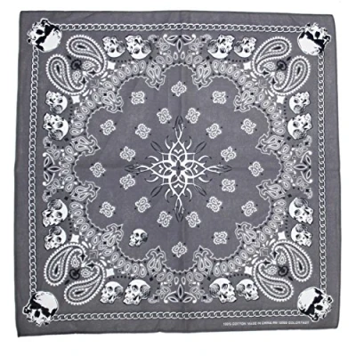 Image of Zac&#039;s Alter Ego Skulls, Retro Paisley &amp; Tribal Print Bandana with Chain Border